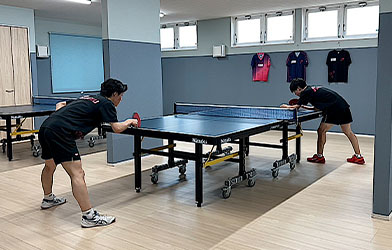 試合を想定した本格的な練習⾵景